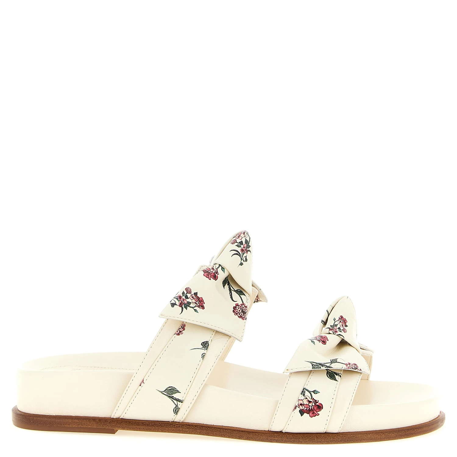 White Cowhide Slides