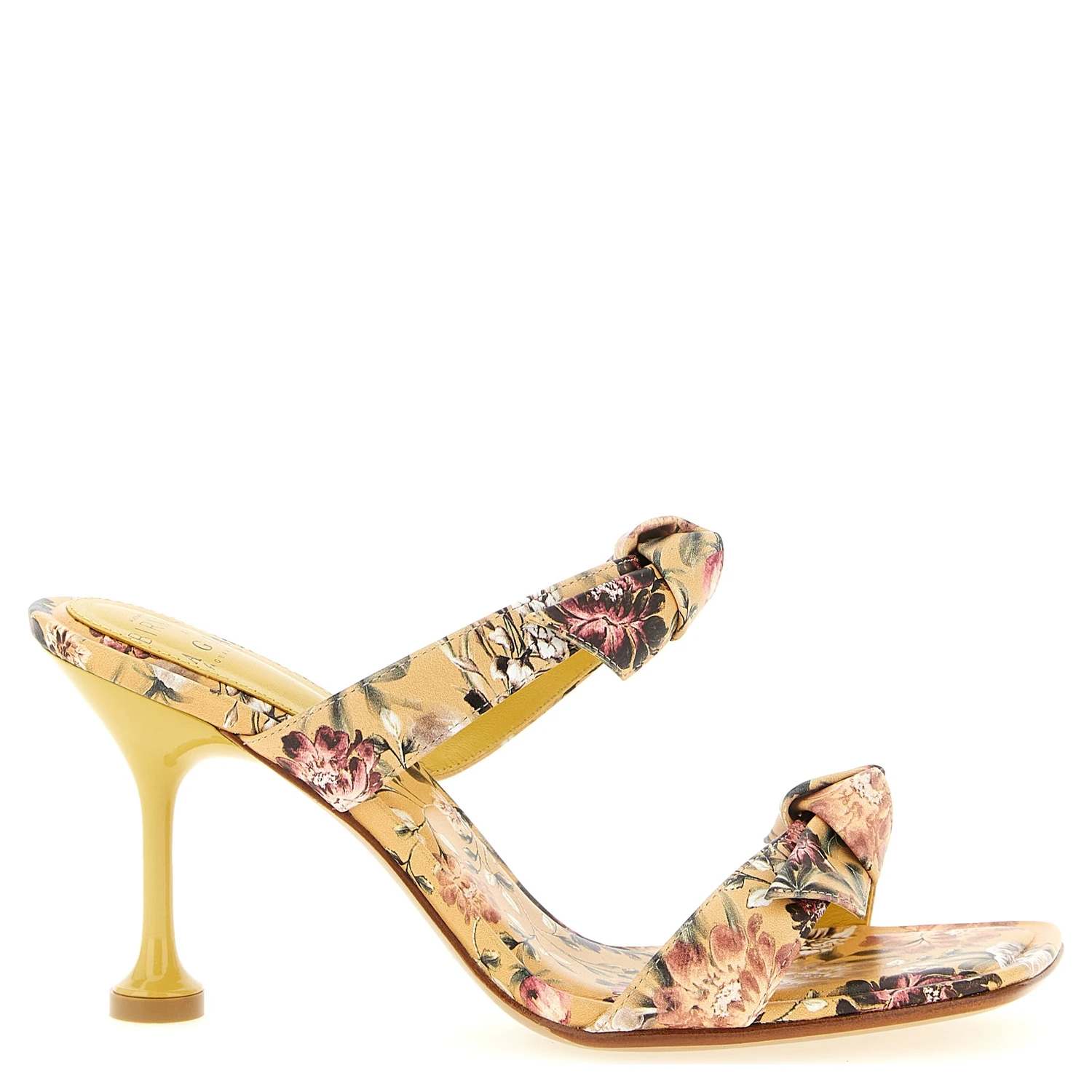 Bicolor Cowhide Stiletto Heel Sandals