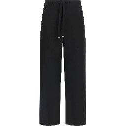 Black Virgin Wool Joggers (Workout Pants)