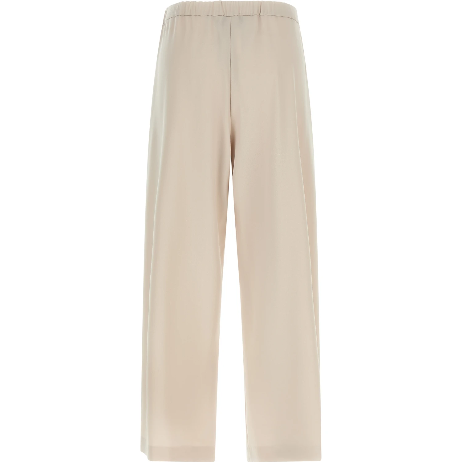 Beige Virgin Wool Athletic Pants