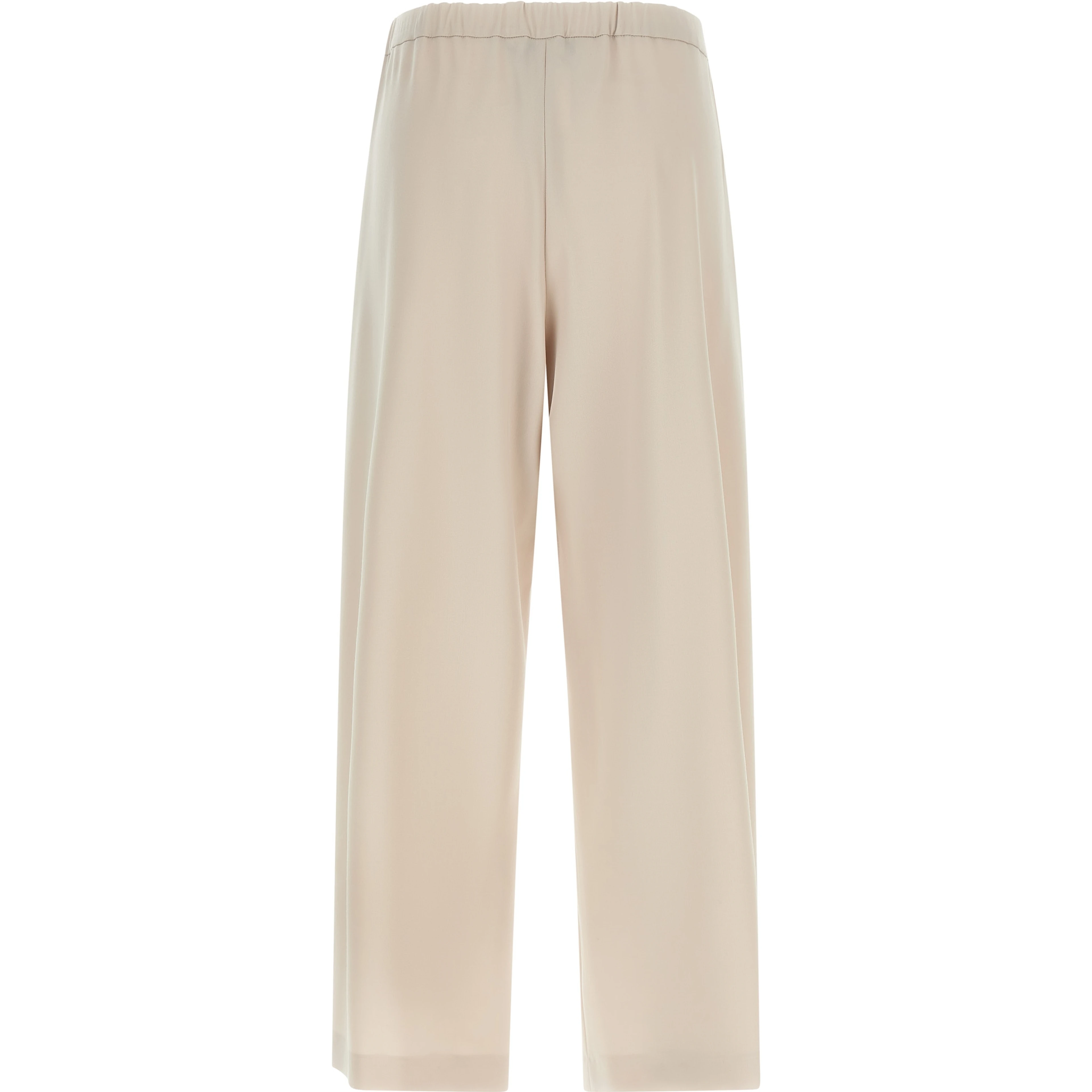 Beige Virgin Wool Athletic Pants