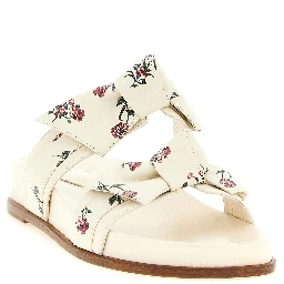 White Cowhide Slides
