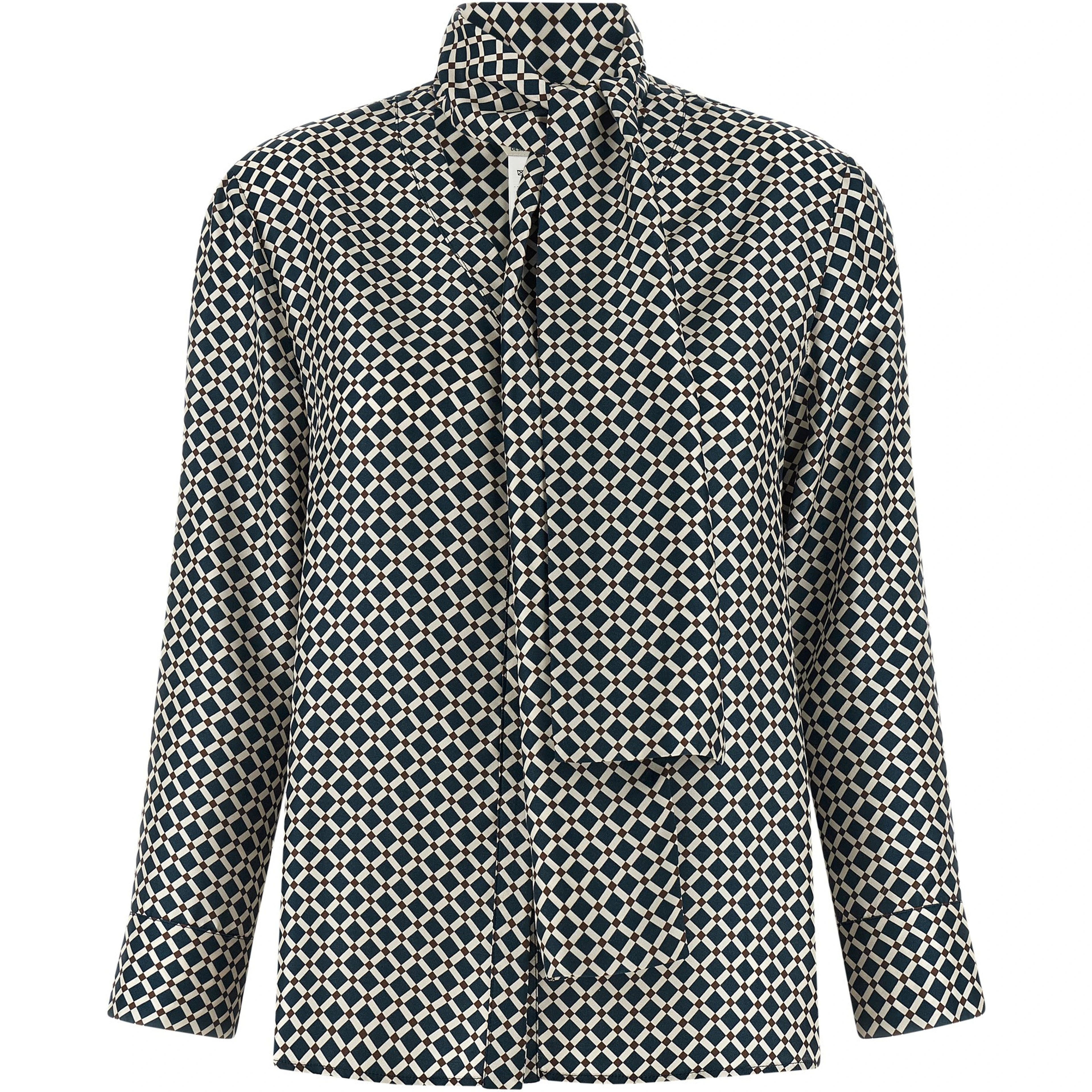 Blue Silk Blouse