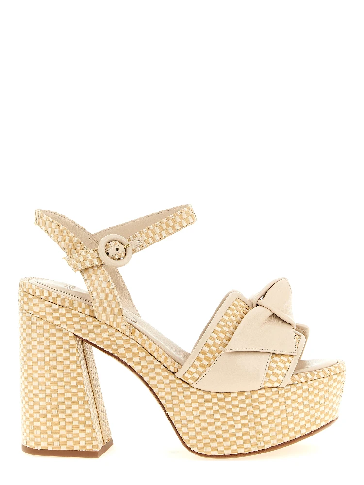 Beige Cowhide Stiletto Heel Sandals