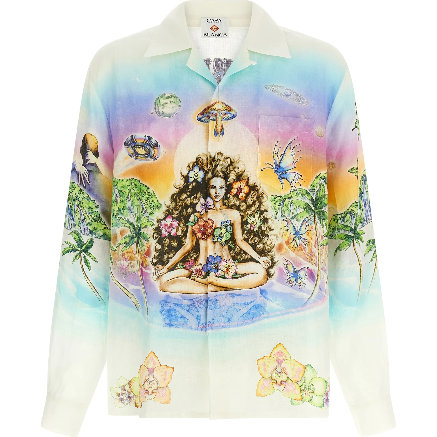 Multicolor Linen Blouse