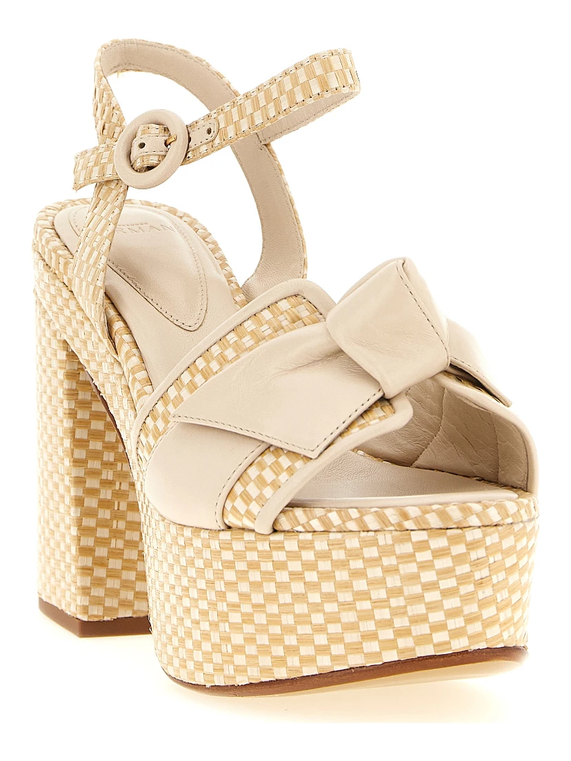 Beige Cowhide Stiletto Heel Sandals