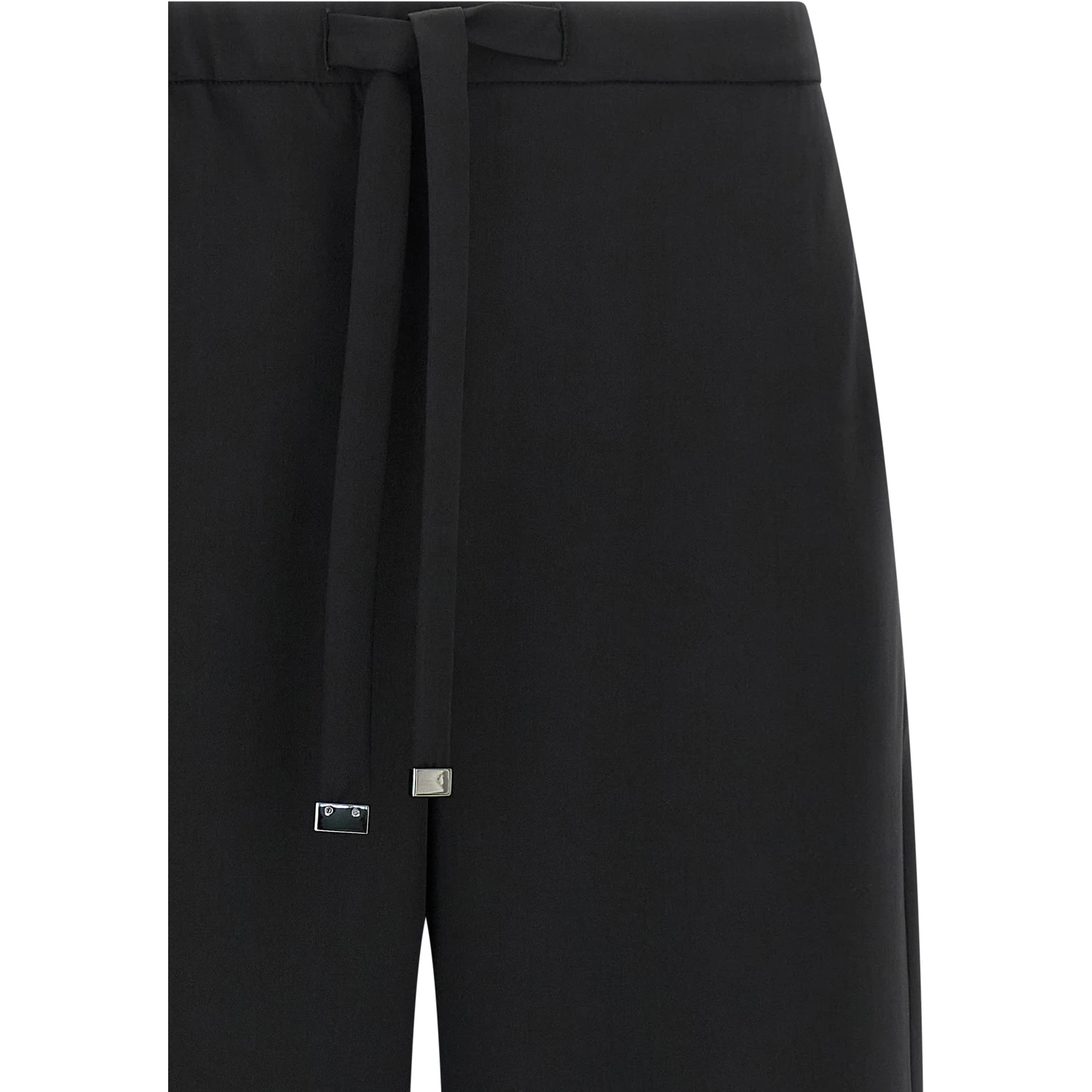 Black Virgin Wool Joggers (Workout Pants)