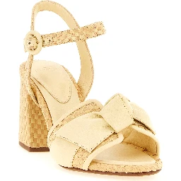 Bicolor Cowhide Platform Sandals