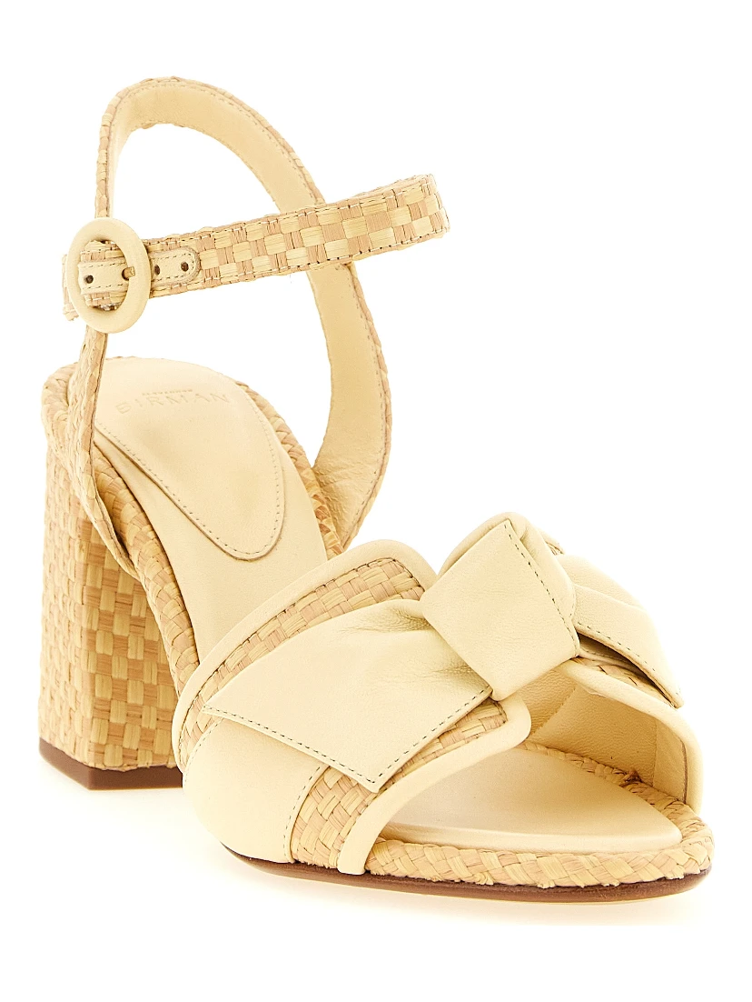 Bicolor Cowhide Platform Sandals