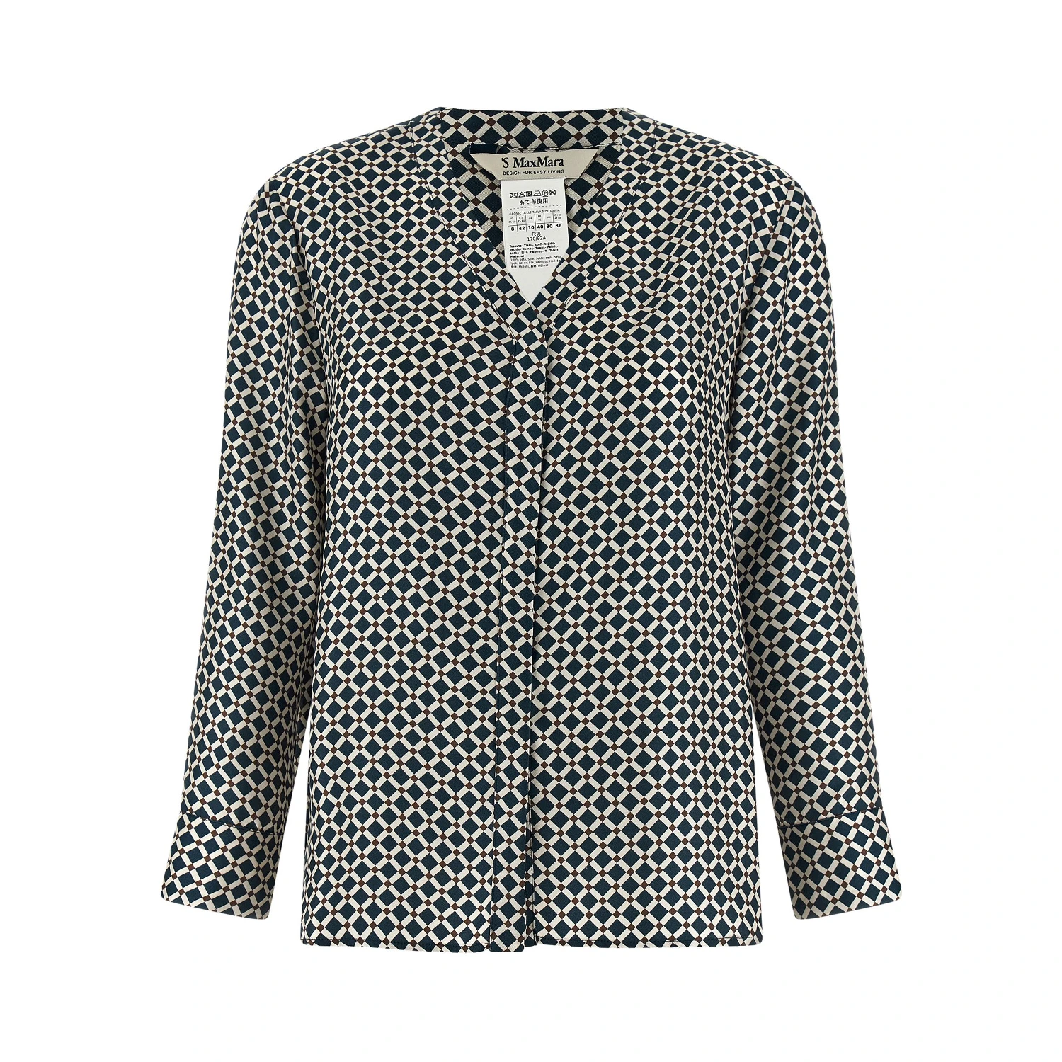 Blue Silk Blouse