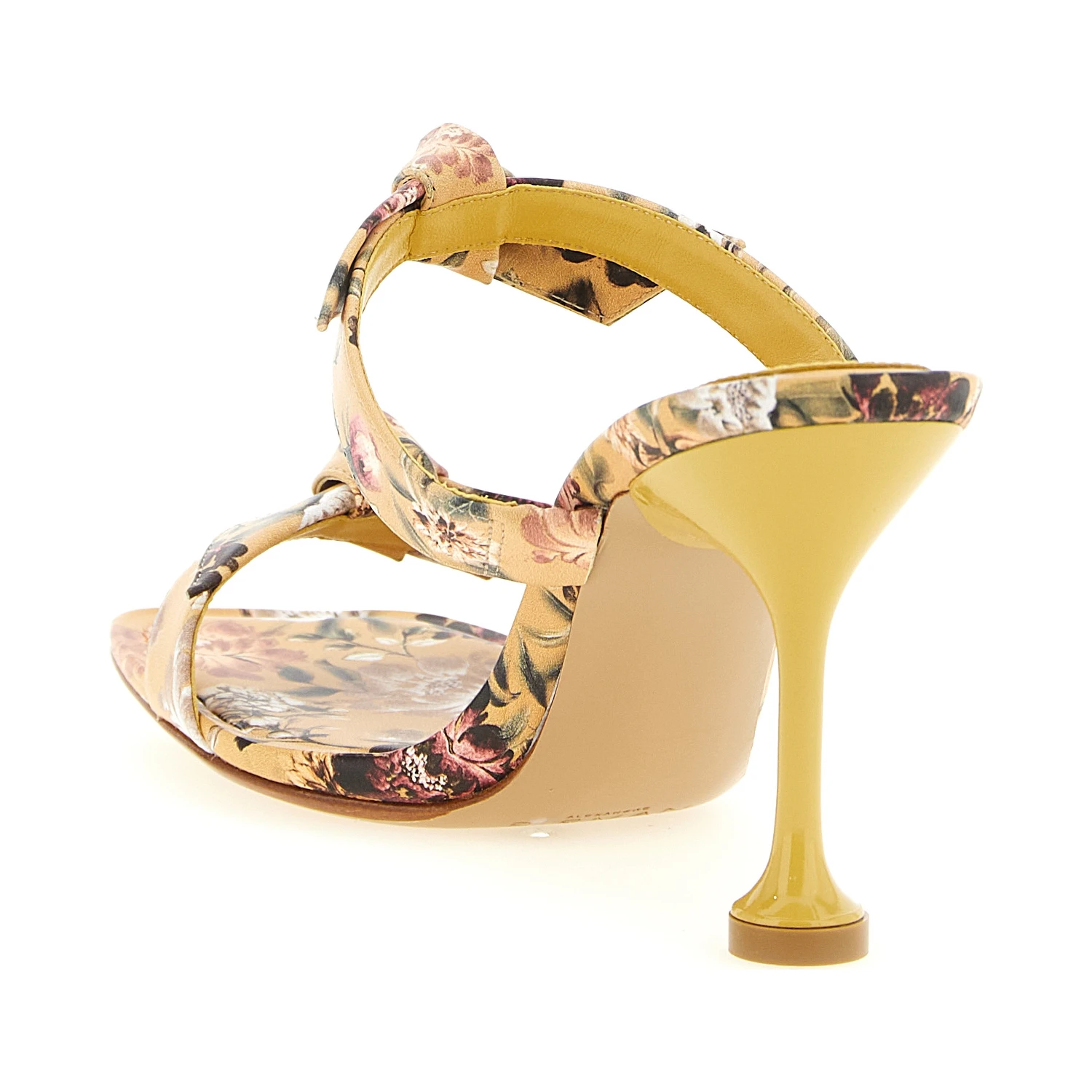 Bicolor Cowhide Stiletto Heel Sandals