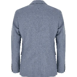 Blue Polyester Two-Piece Suit