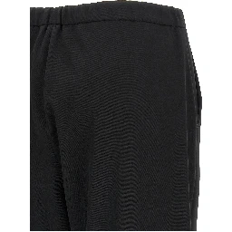 Black Virgin Wool Joggers (Workout Pants)