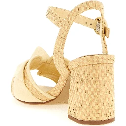 Bicolor Cowhide Platform Sandals