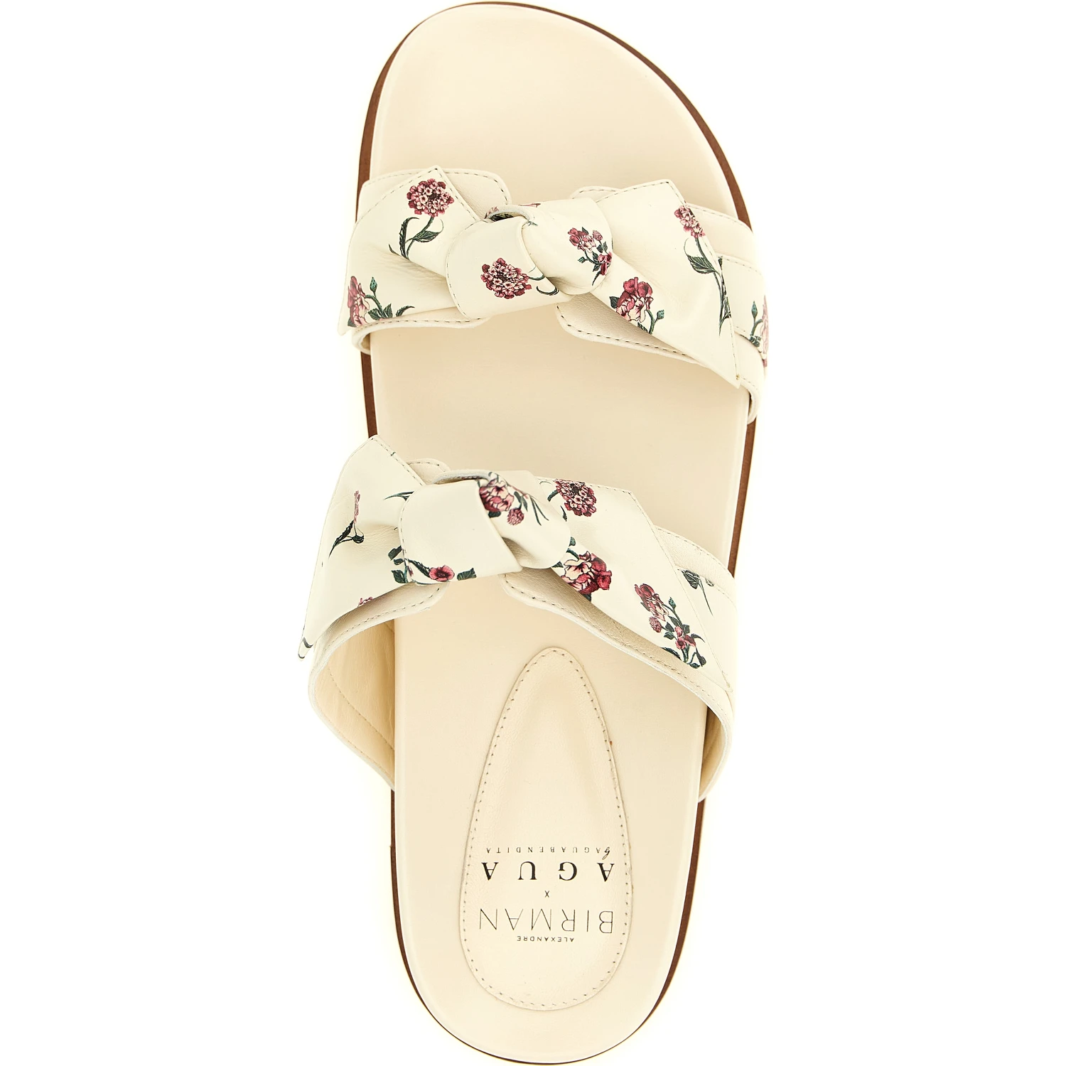 White Cowhide Slides