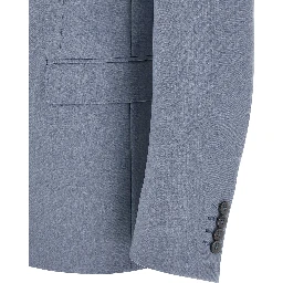 Blue Polyester Two-Piece Suit
