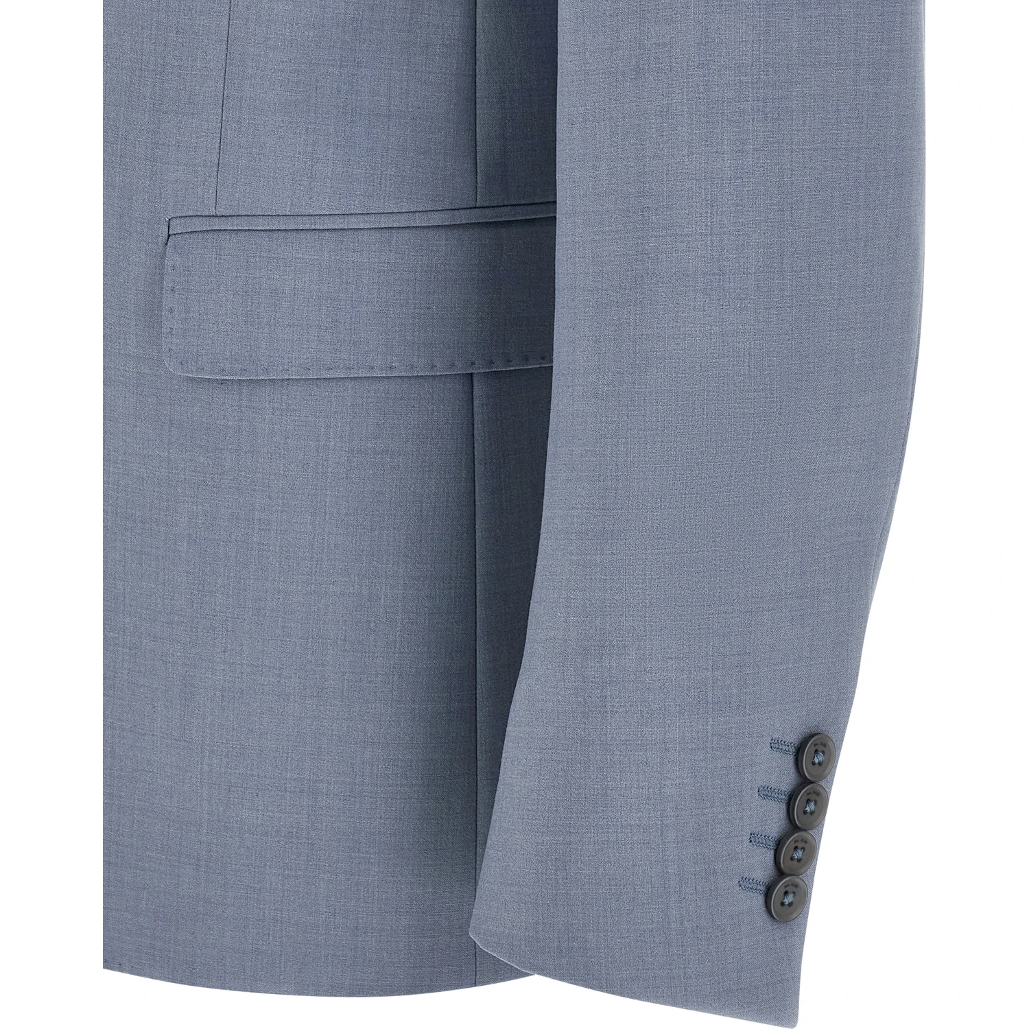 Blue Polyester Two-Piece Suit