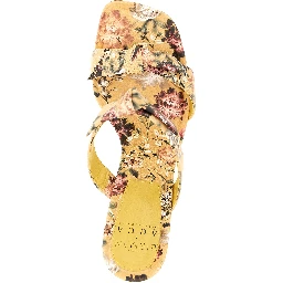 Bicolor Cowhide Stiletto Heel Sandals