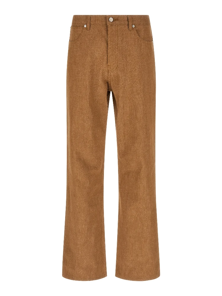 Brown Cotton Jeans Denim