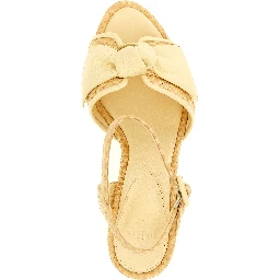 Bicolor Cowhide Platform Sandals