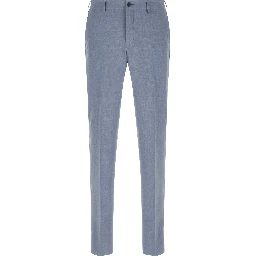 Blue Polyester Two-Piece Suit
