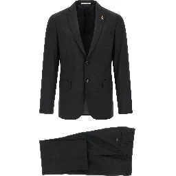 Black Wool Two-Piece Suit
