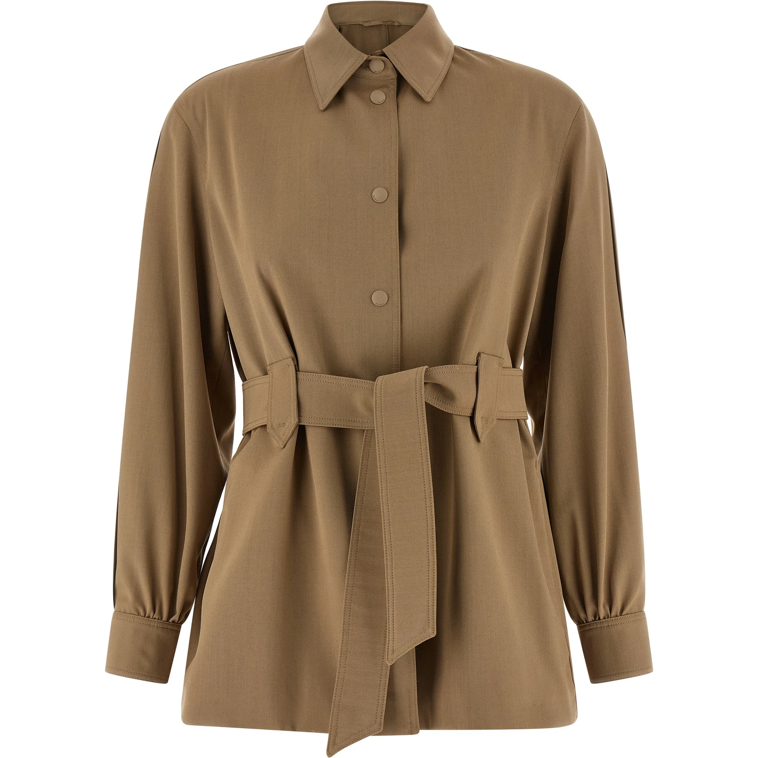 Beige Virgin Wool Blouse