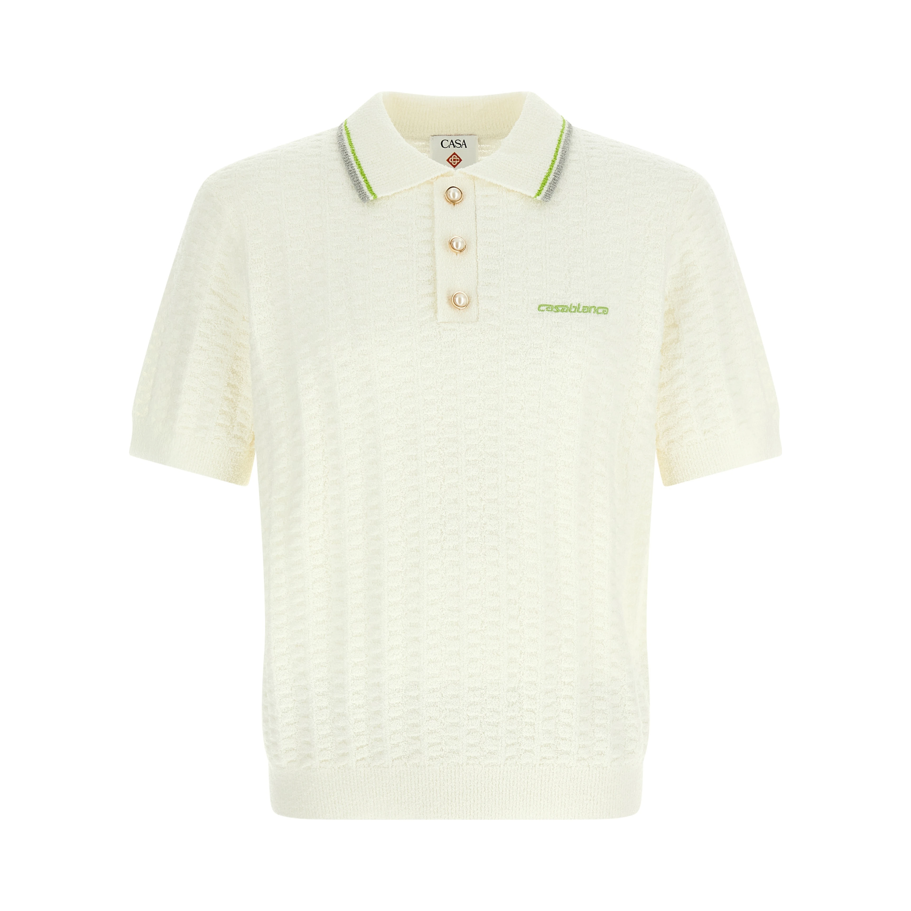 White Cotton Polo Shirt