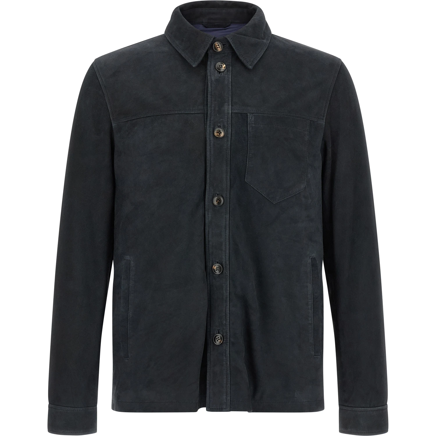 Blue Leather Leather Jacket
