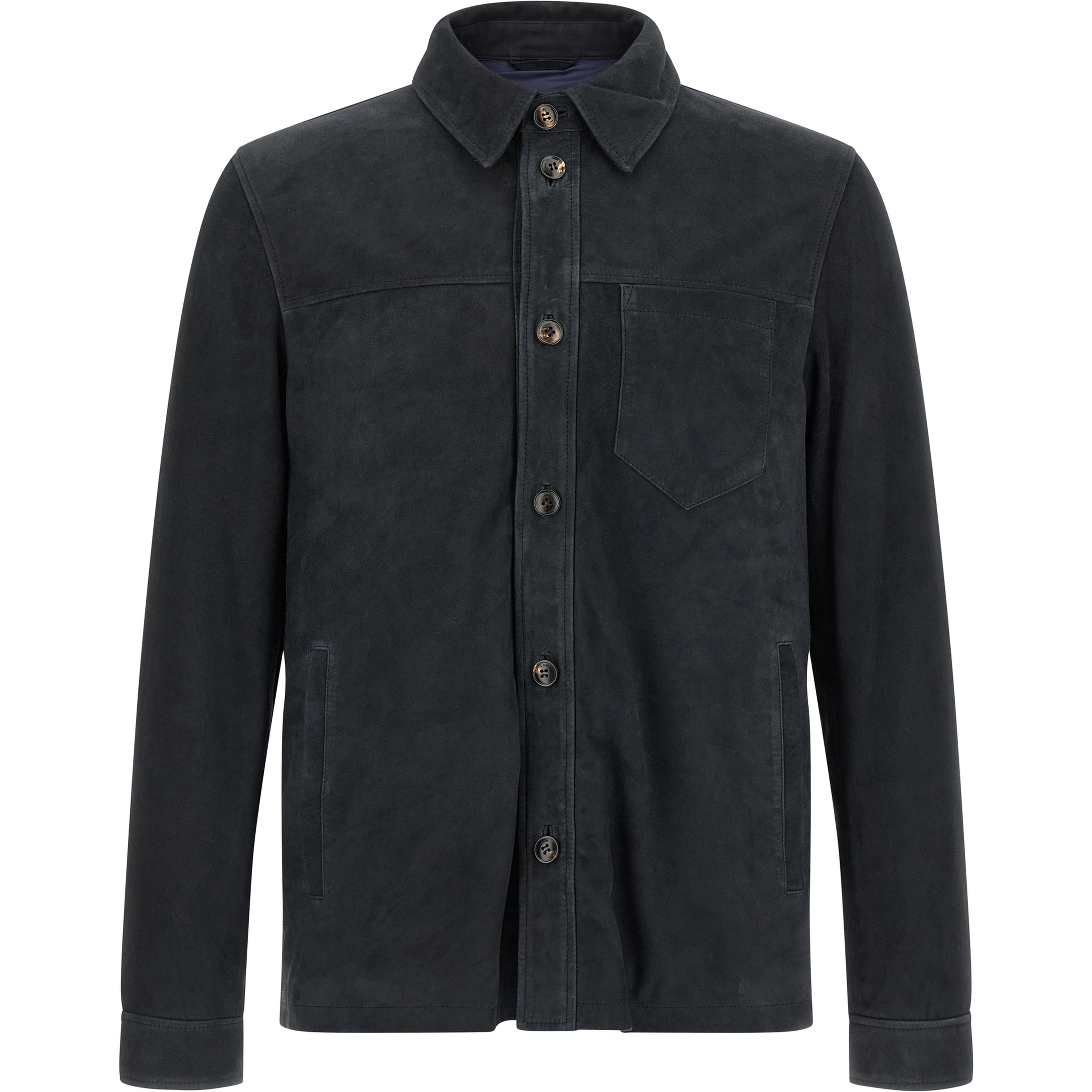 Blue Leather Leather Jacket