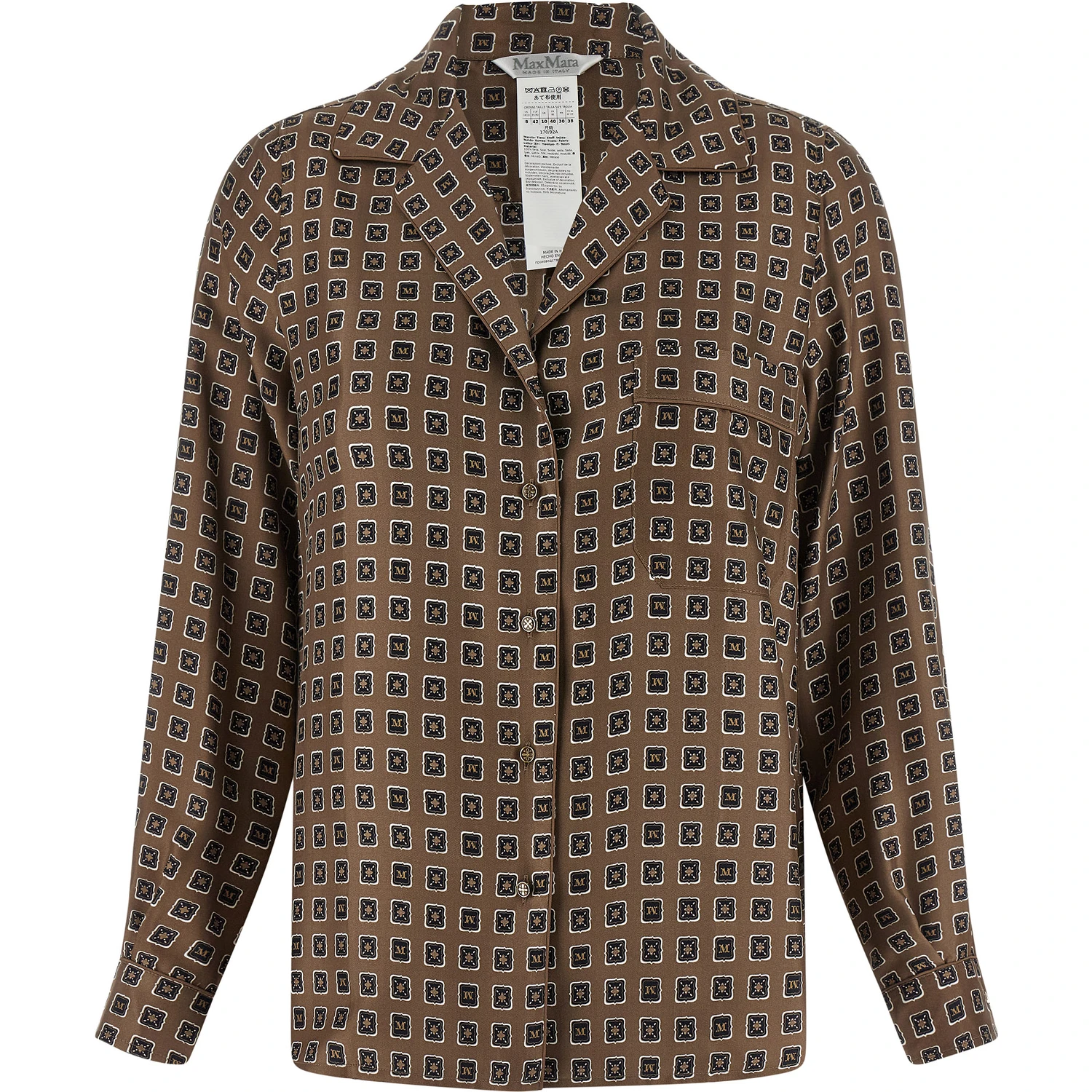 Brown Silk Blouse