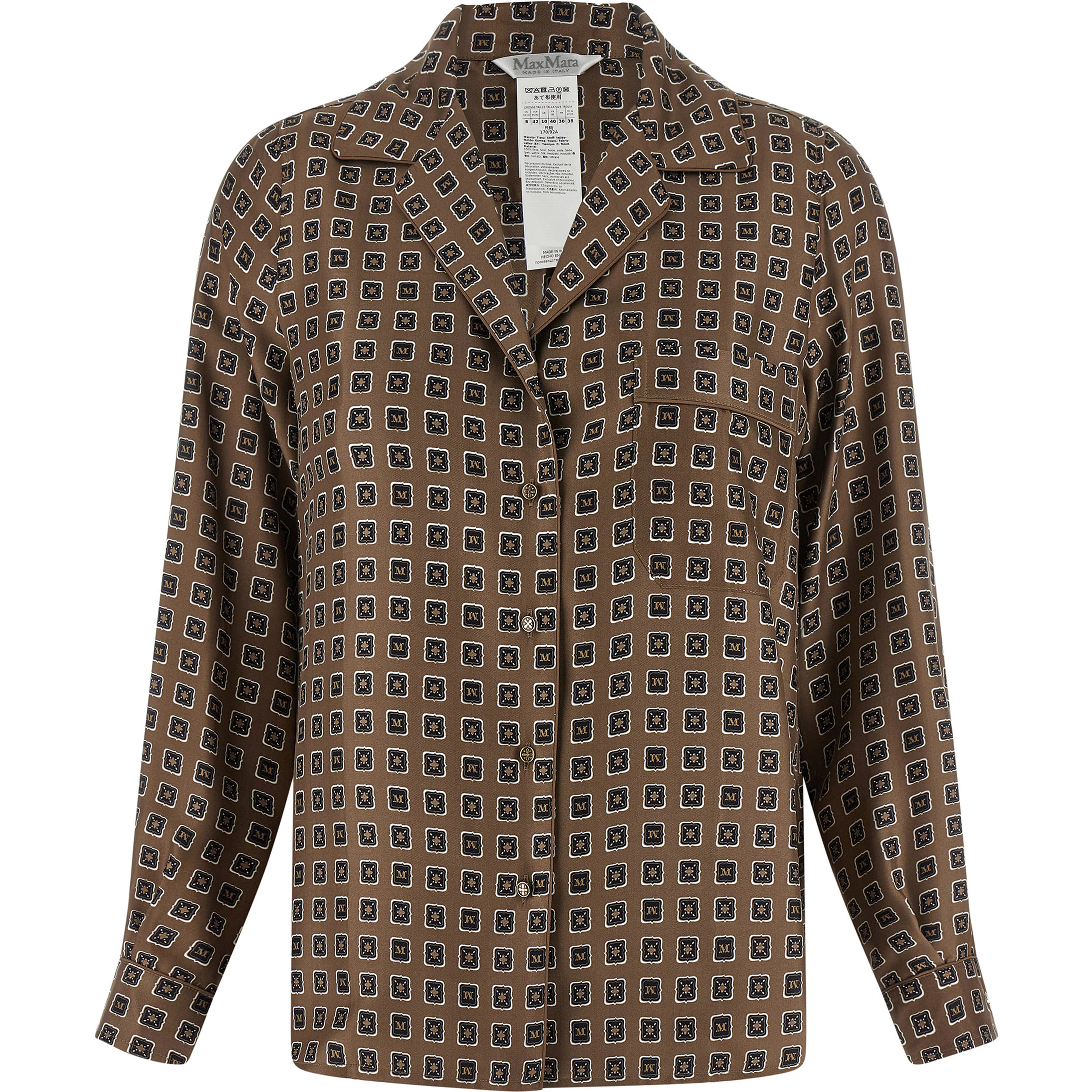 Brown Silk Blouse