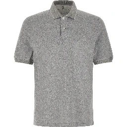 Gray Cotton Polo Shirt