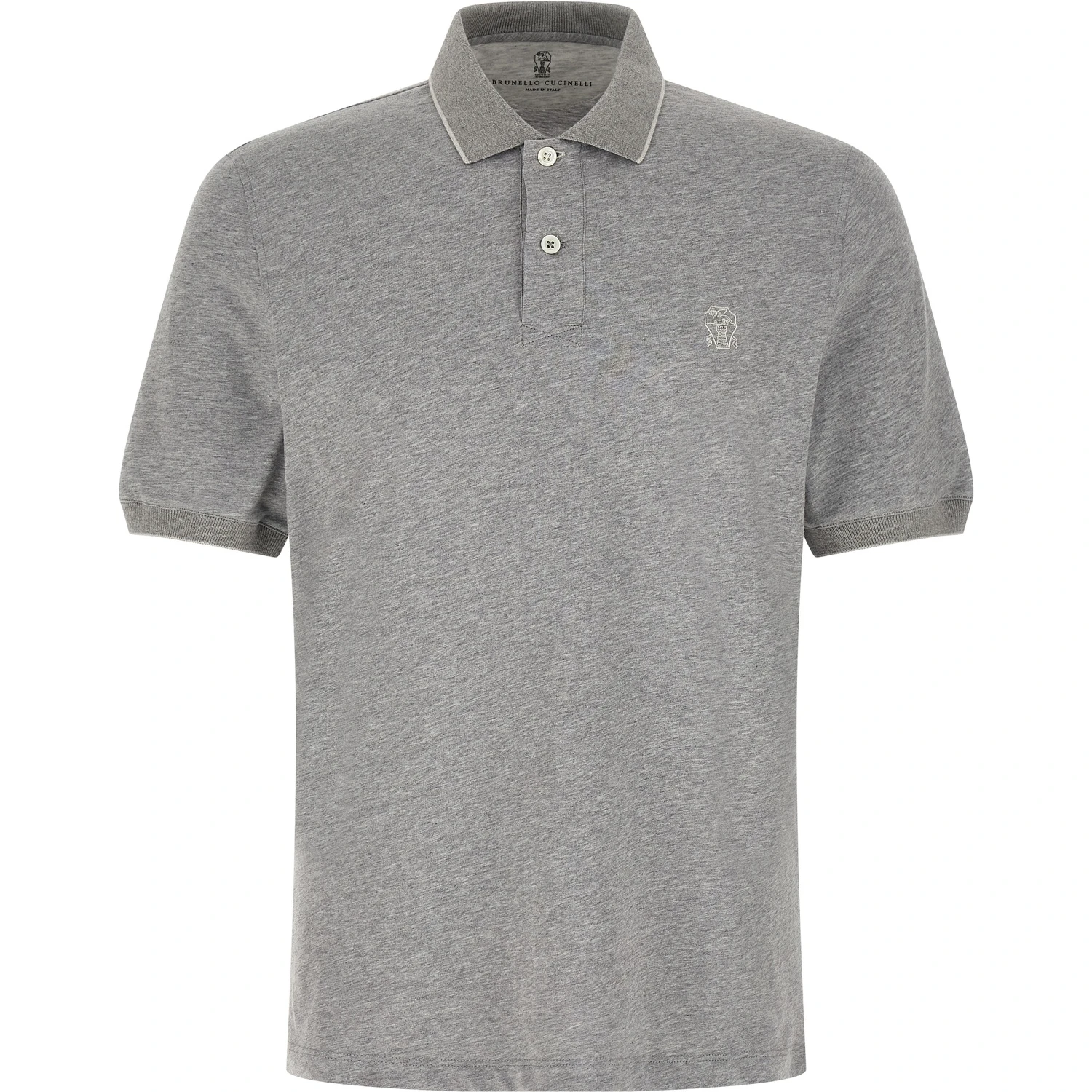 Gray Cotton Polo Shirt