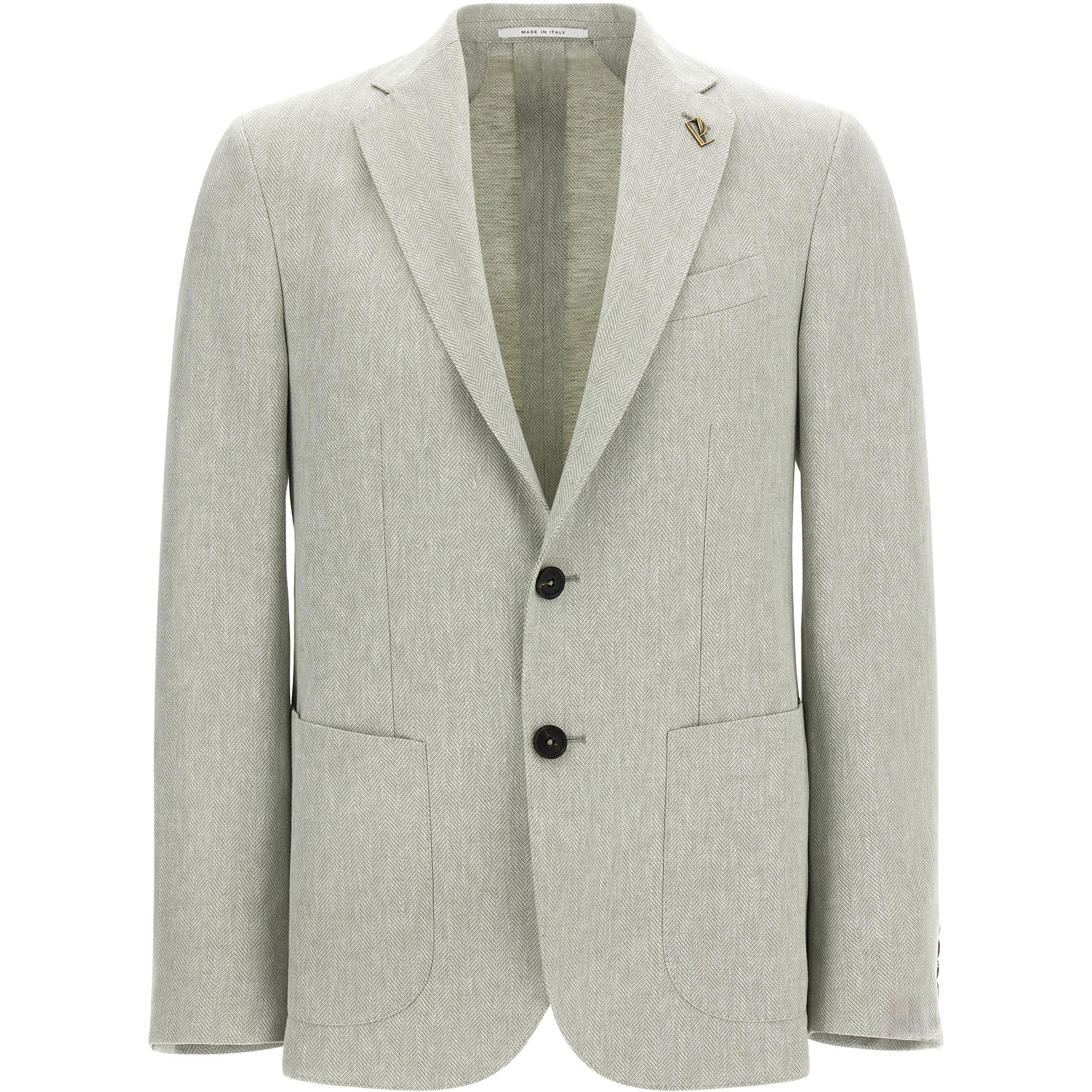 Bicolor Linen Blazer