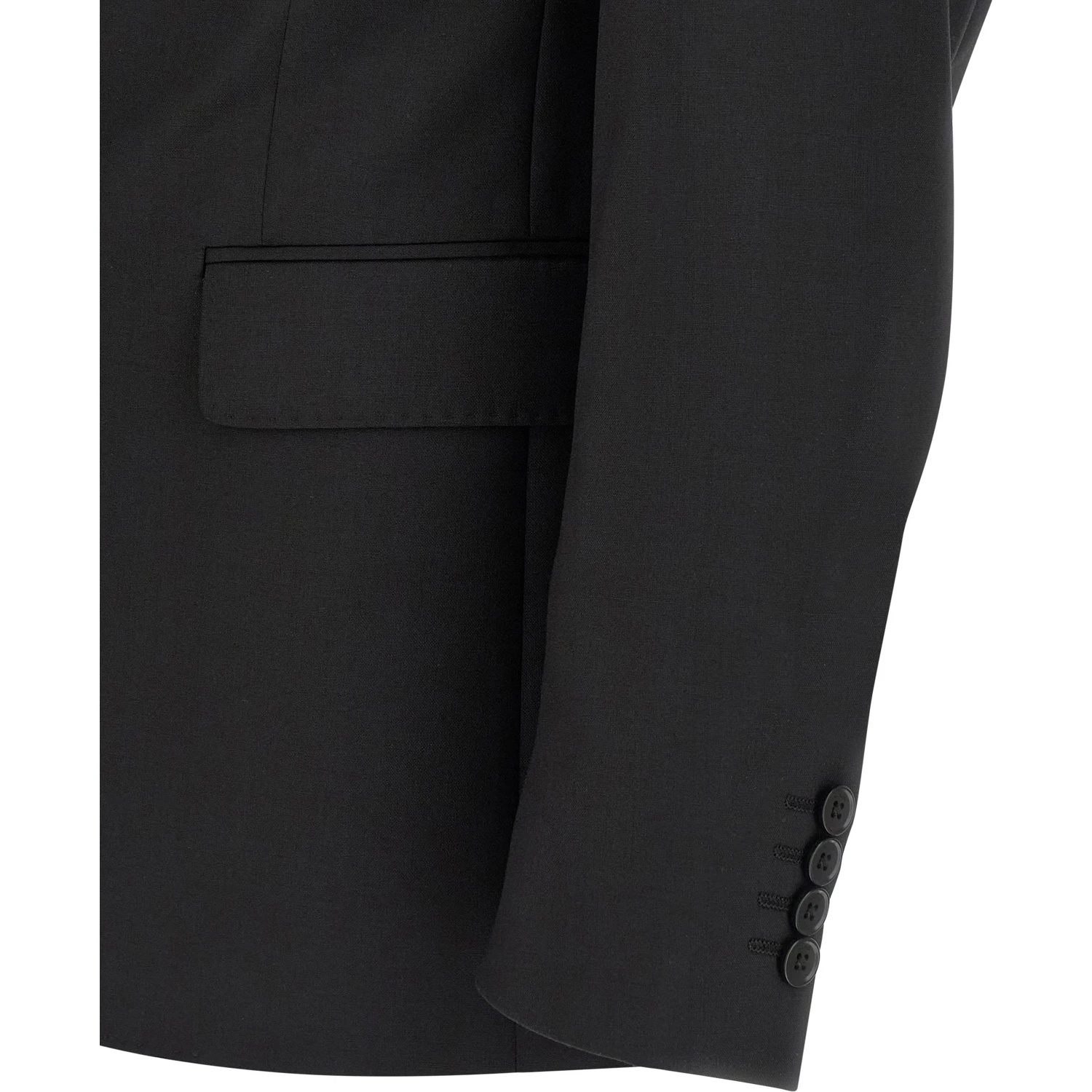 Black Wool Two-Piece Suit