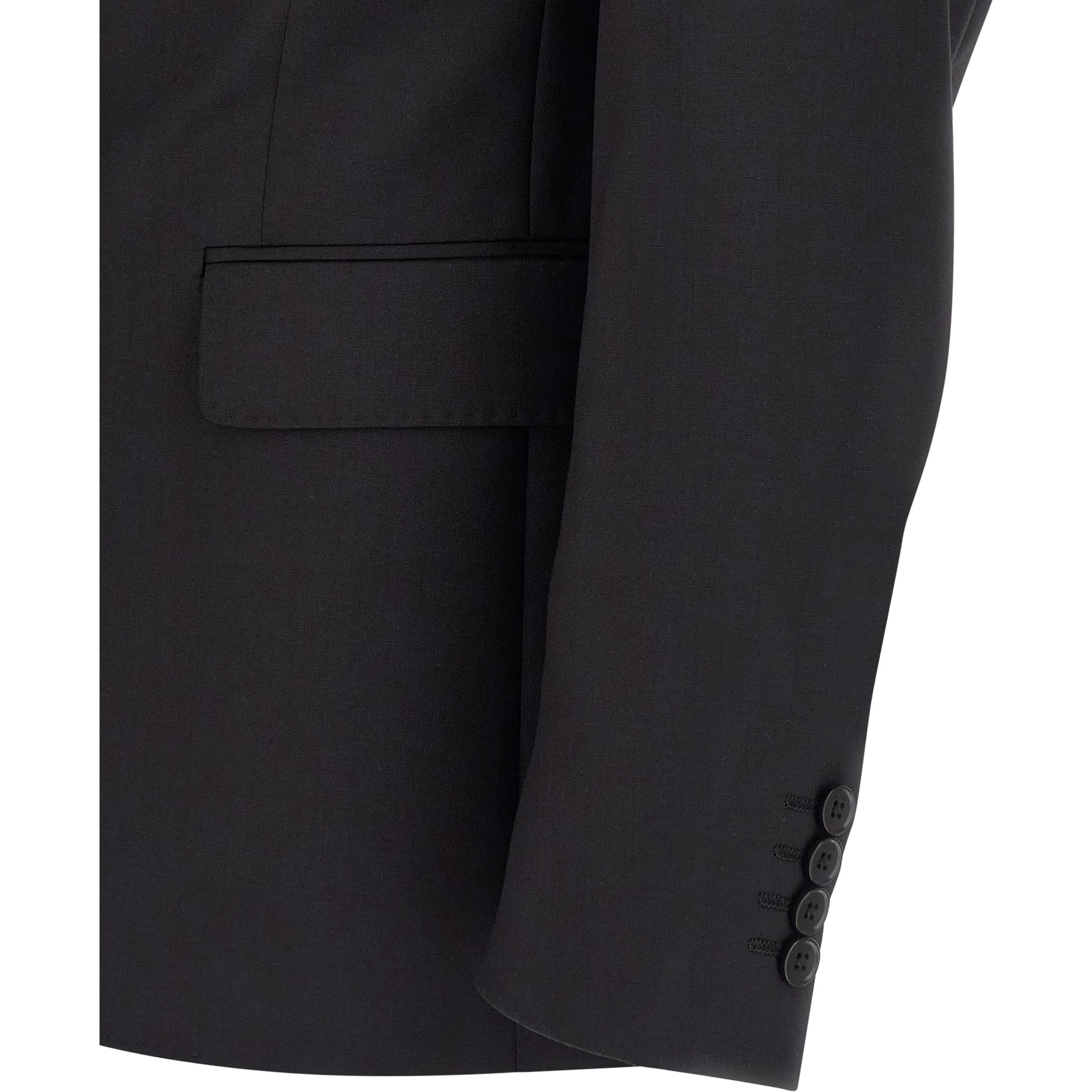 Black Wool Two-Piece Suit