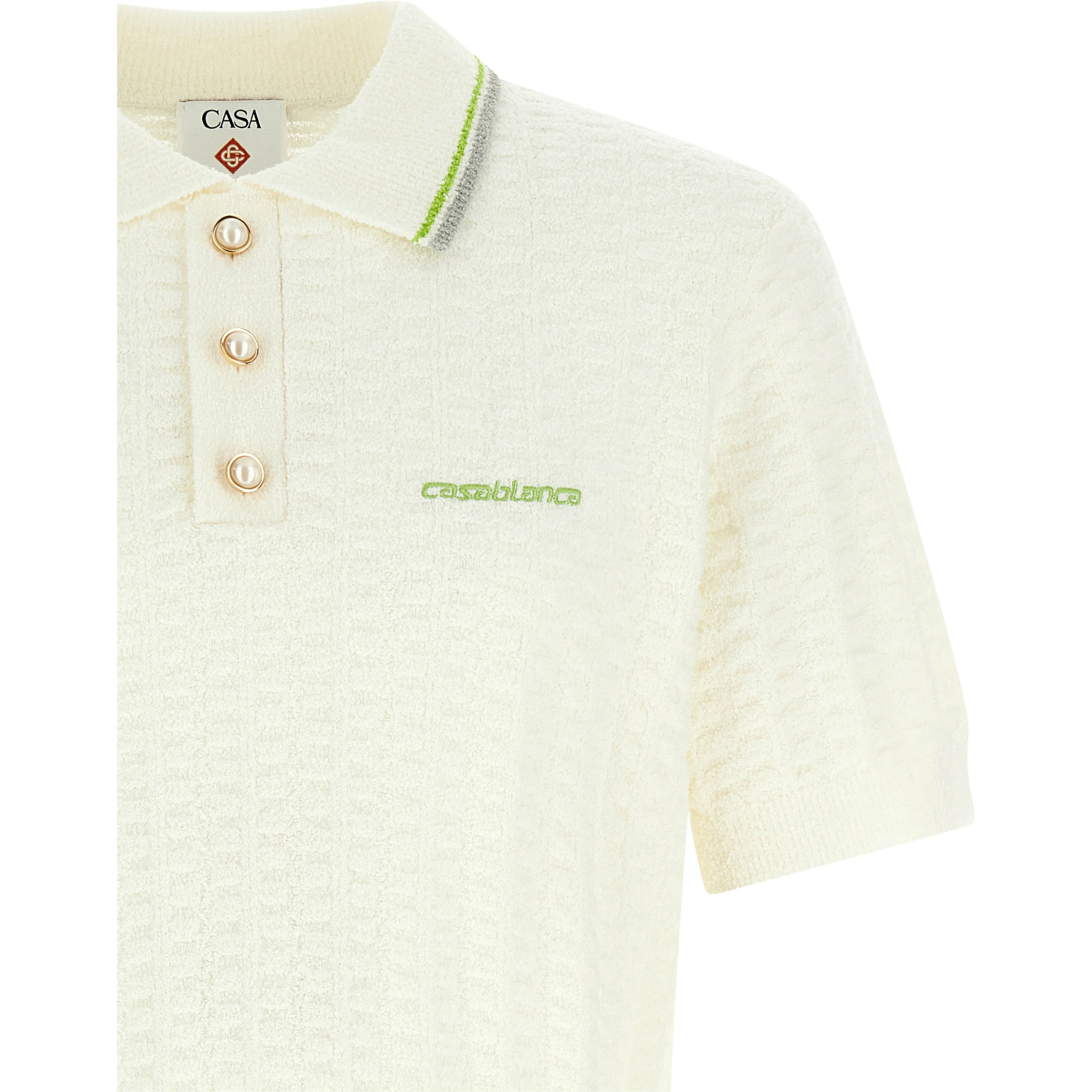 White Cotton Polo Shirt