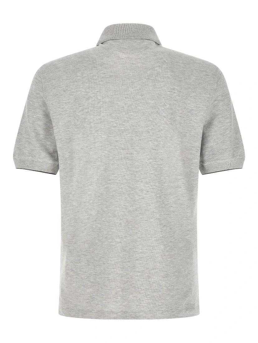 Gray Cotton Polo Shirt