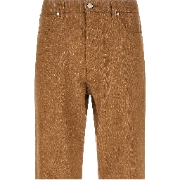 Brown Cotton Jeans Denim