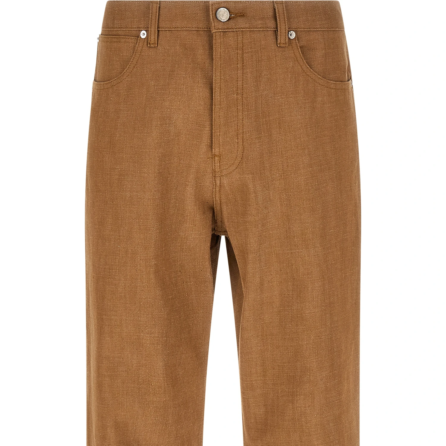 Brown Cotton Jeans Denim