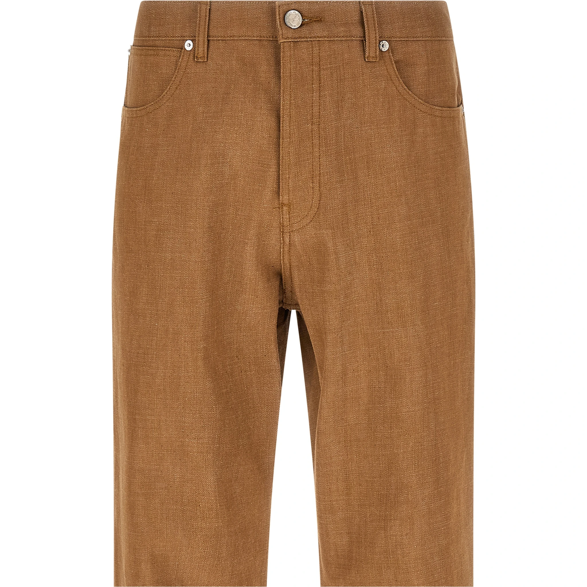 Brown Cotton Jeans Denim