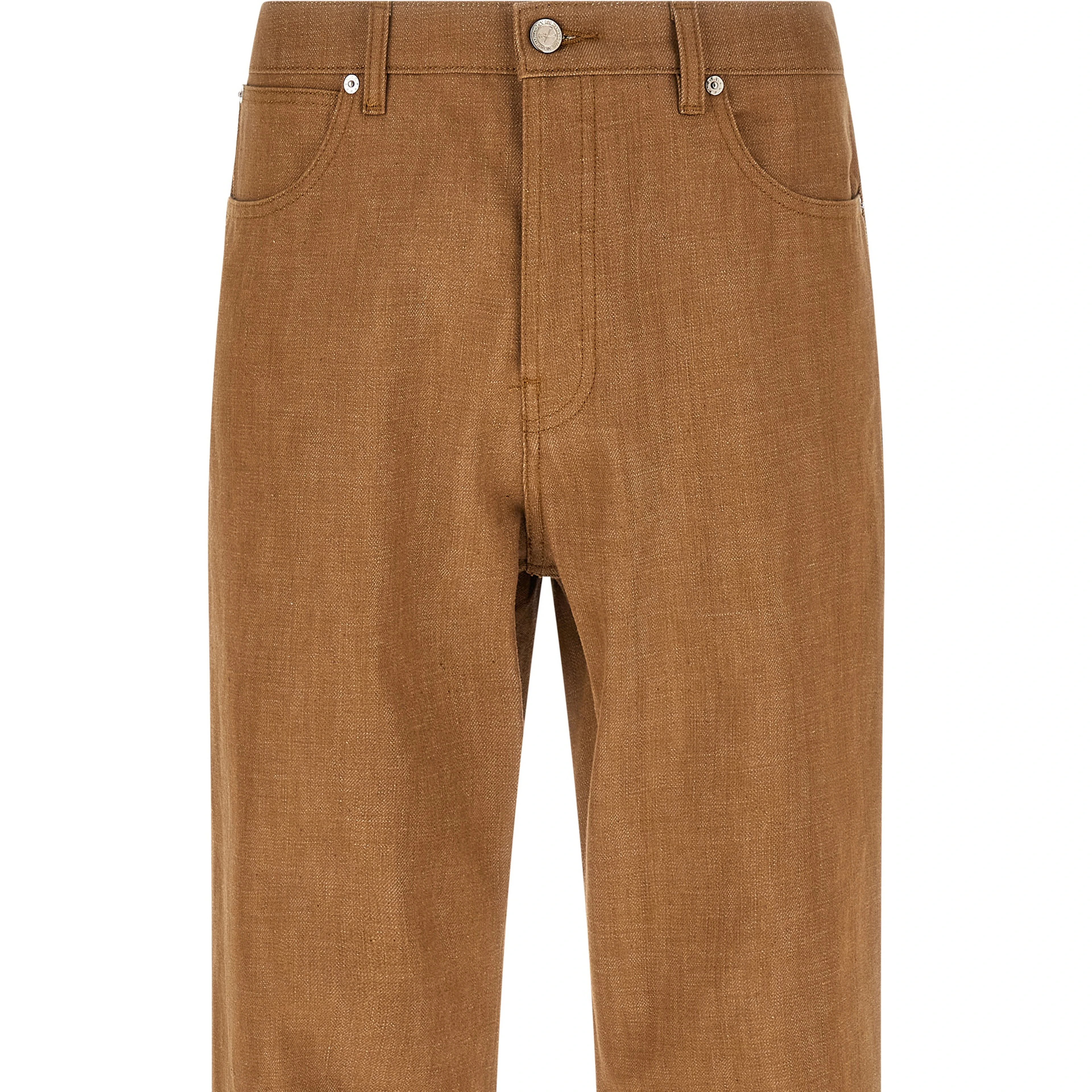 Brown Cotton Jeans Denim