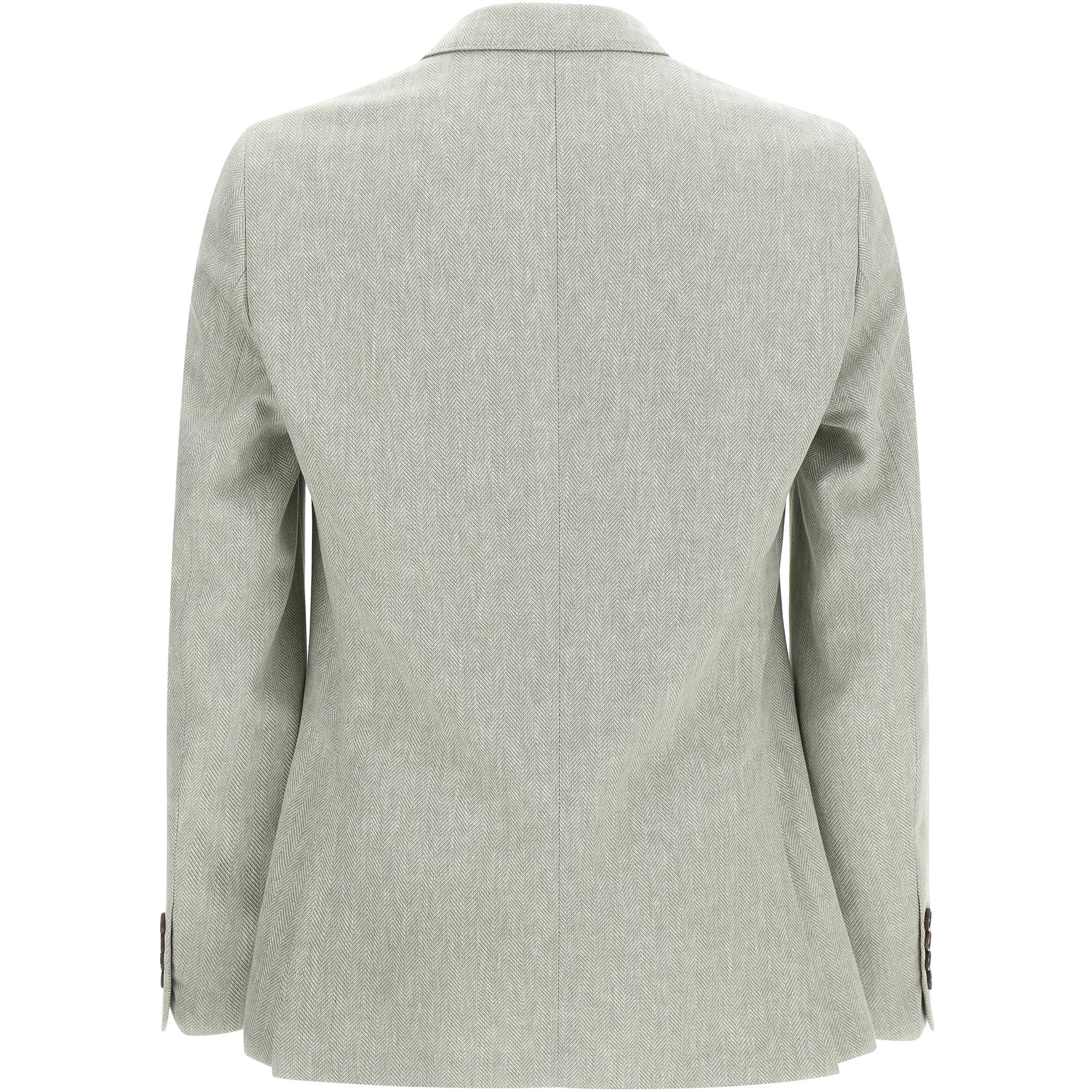 Bicolor Linen Blazer