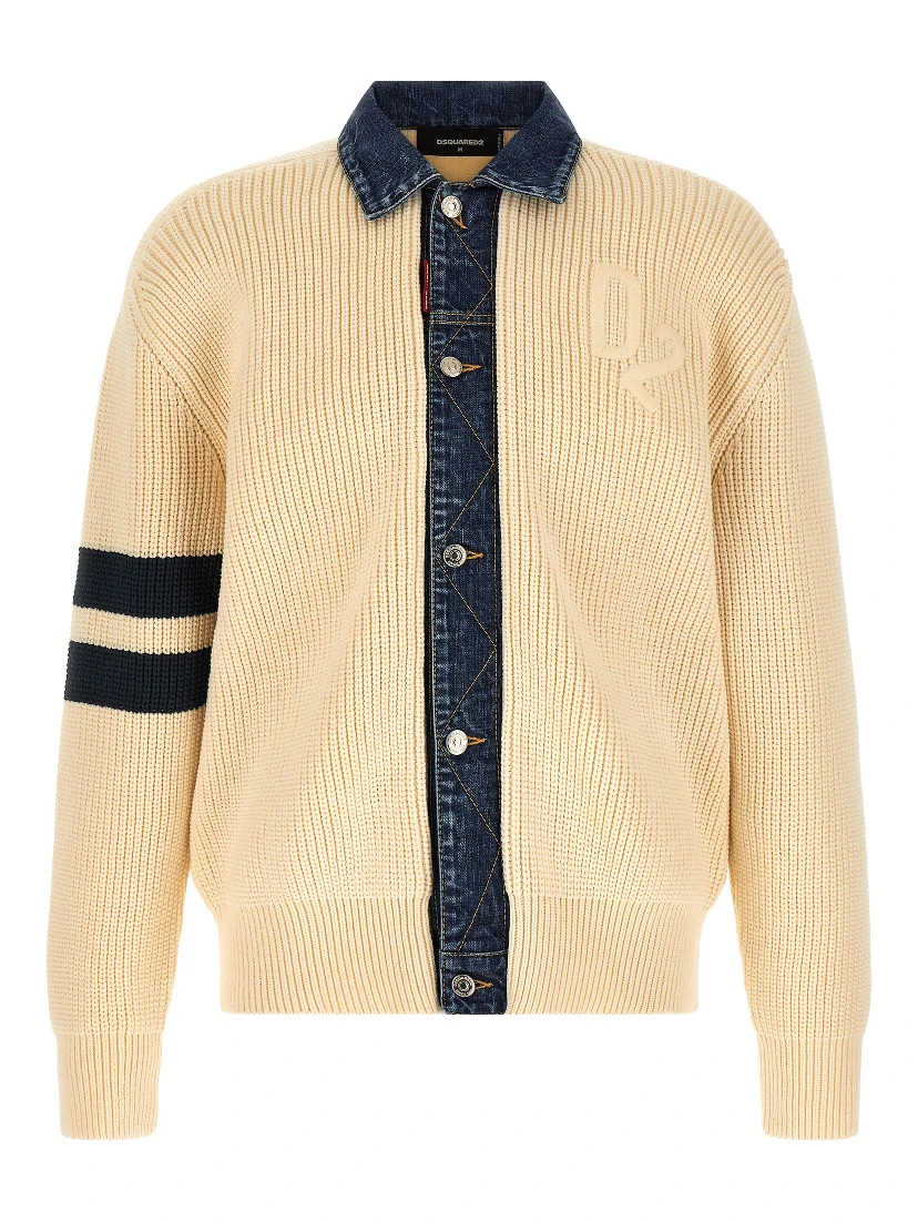 Beige Cotton Cardigan