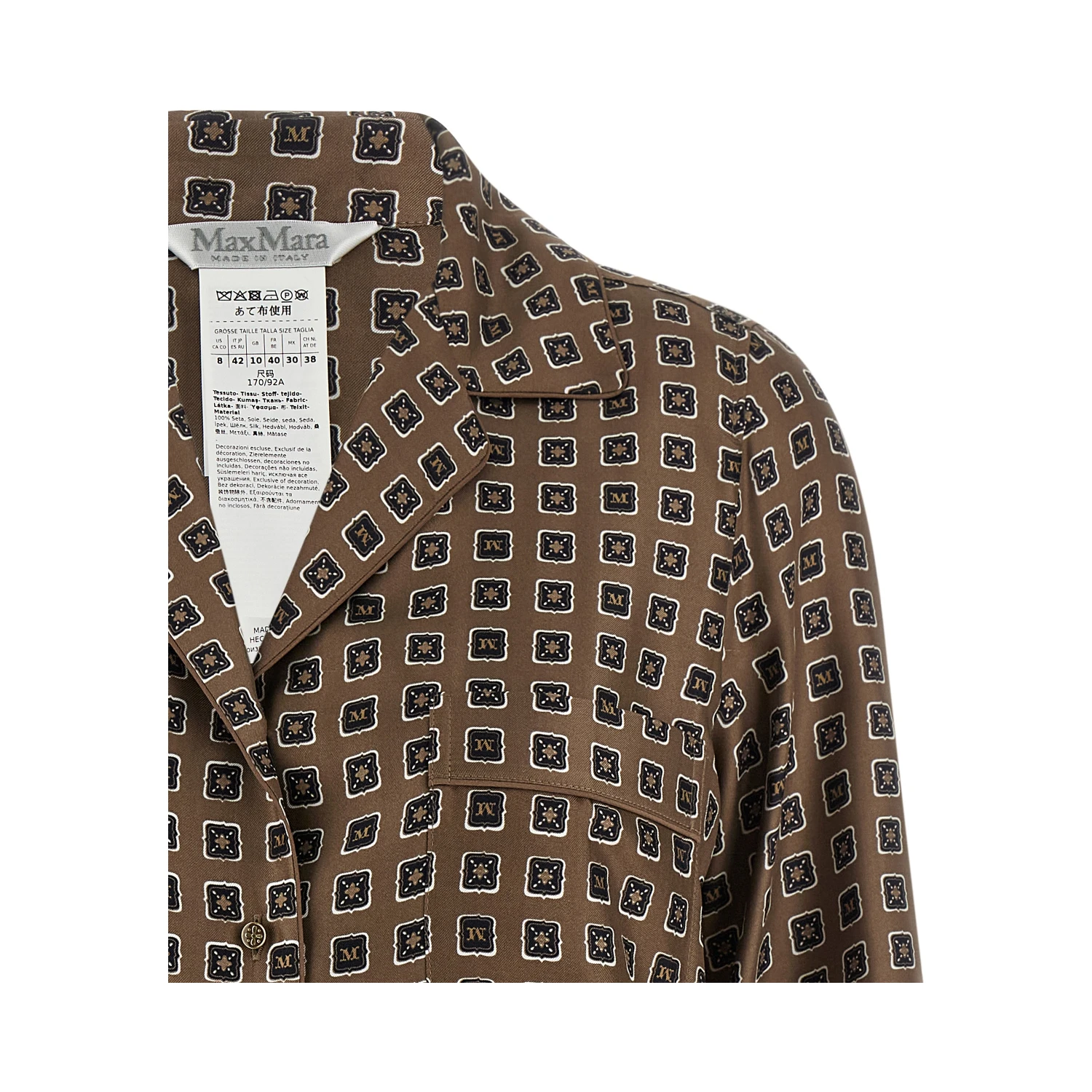 Brown Silk Blouse