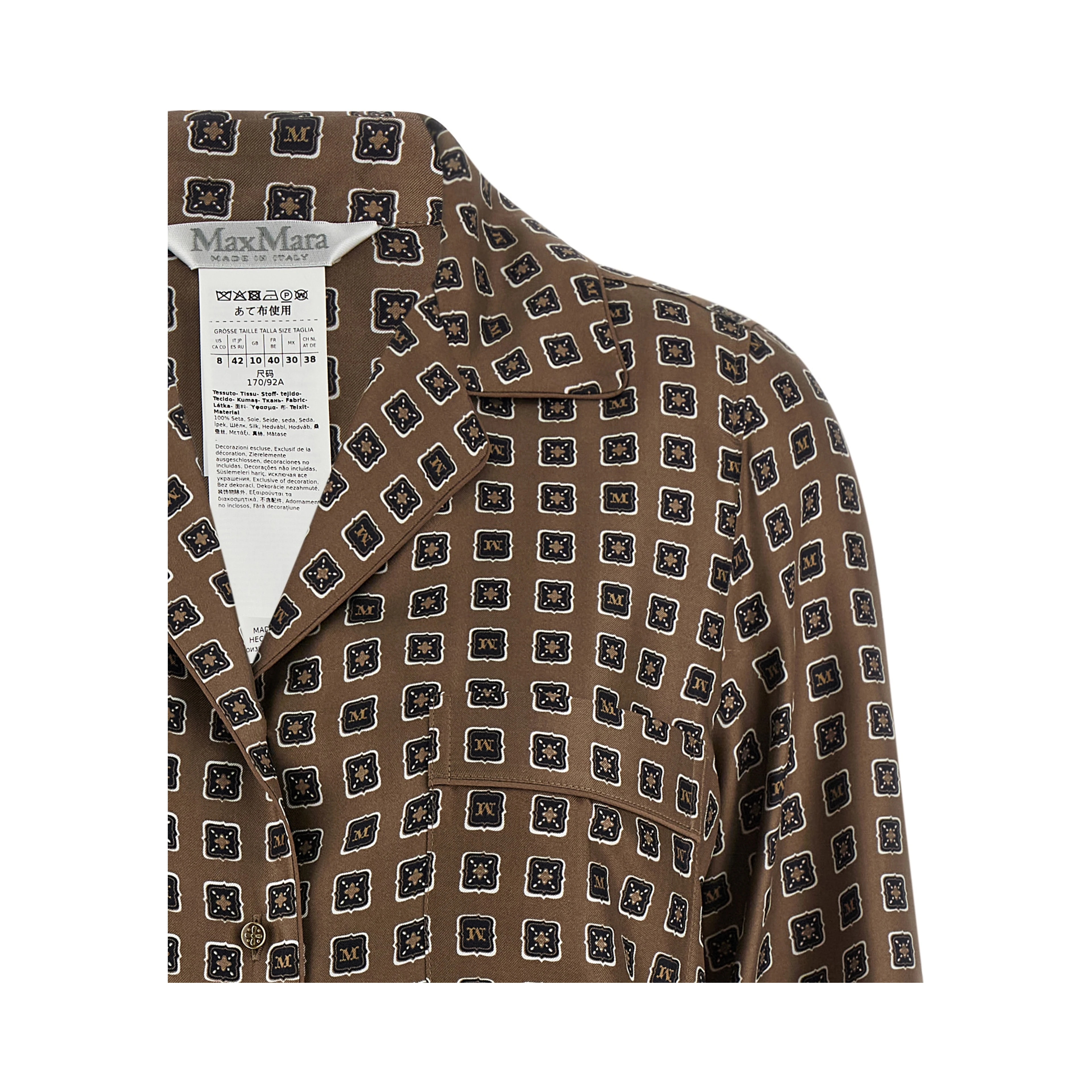 Brown Silk Blouse