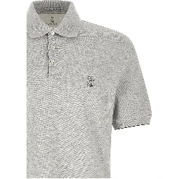 Gray Cotton Polo Shirt