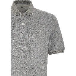Gray Cotton Polo Shirt