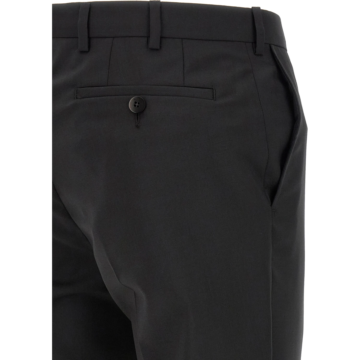 Black Wool Two-Piece Suit